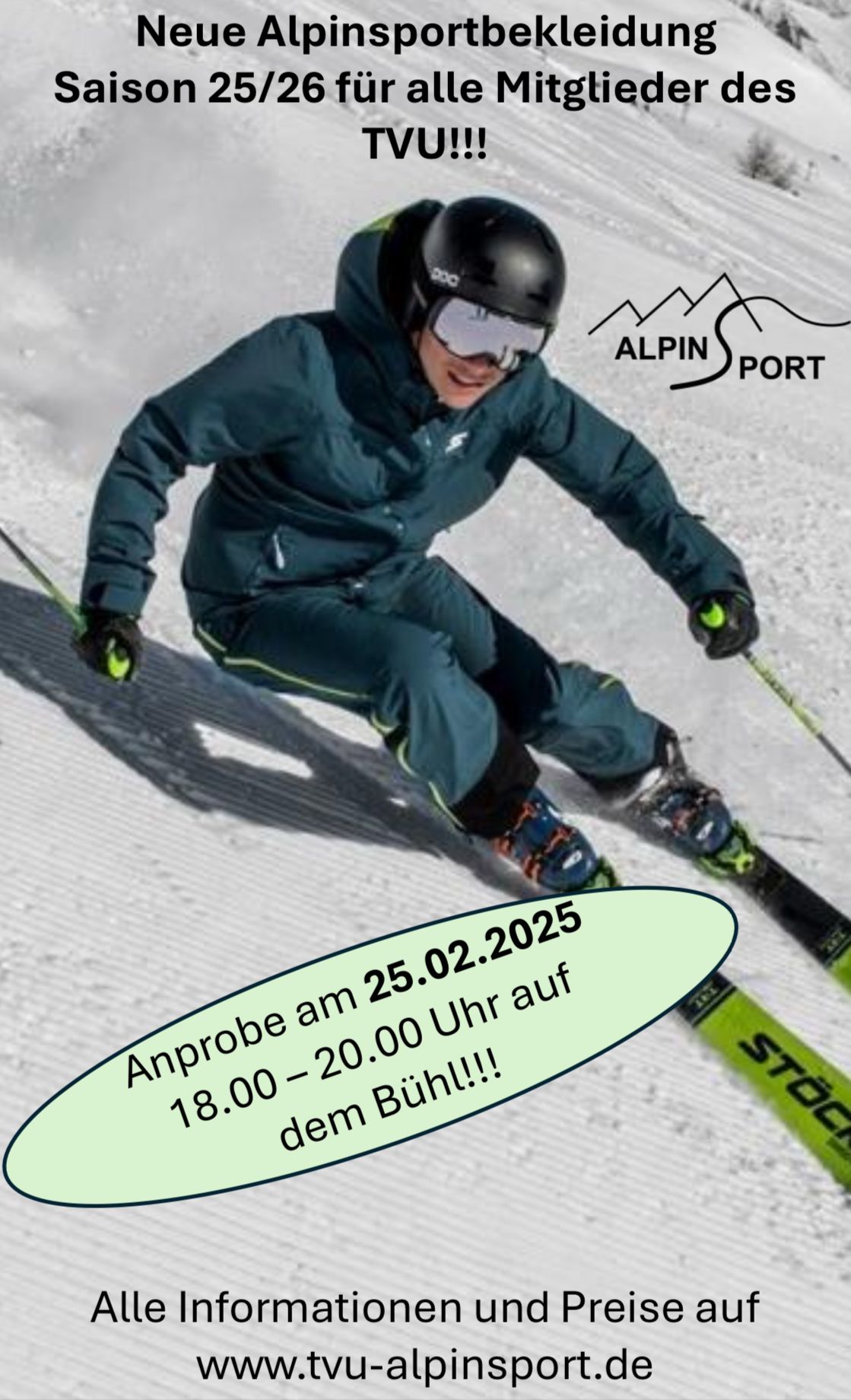 Anprobe neue Skianzüge Saison 25/26